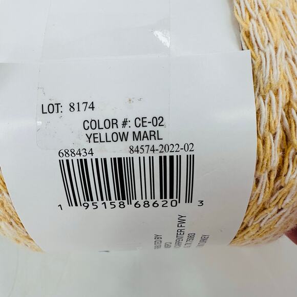 2 Macrame Colors Yarn by Loops and Threads Cornflower Blue Marl Yellow Marl - Picture 6 of 7